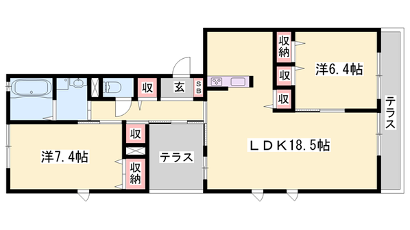 ルーチェ Aの物件間取画像